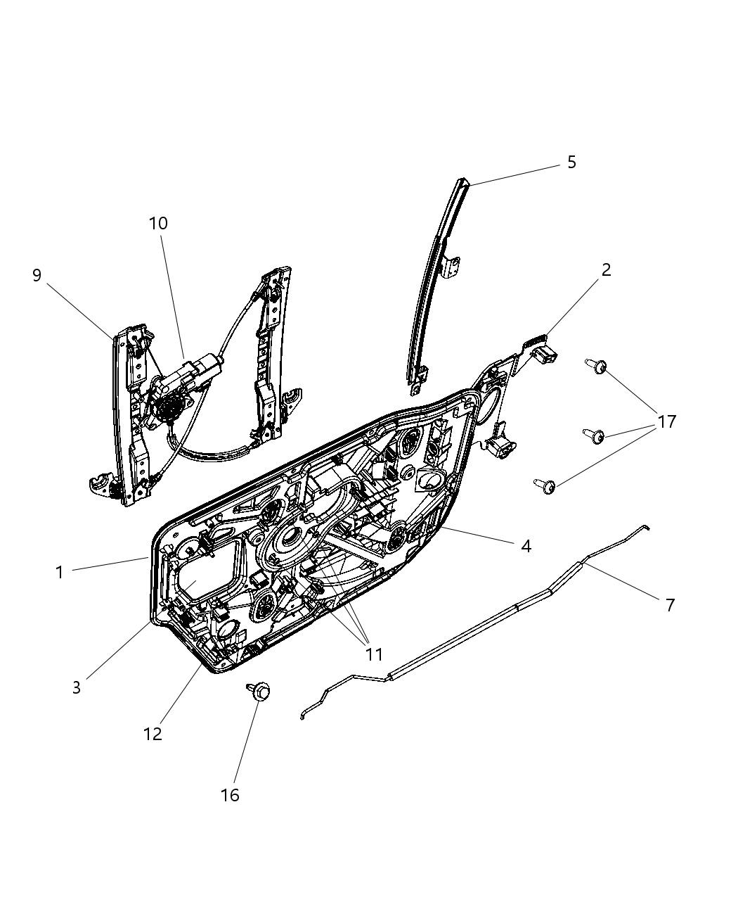 68051057AA Mopar Clip Cable