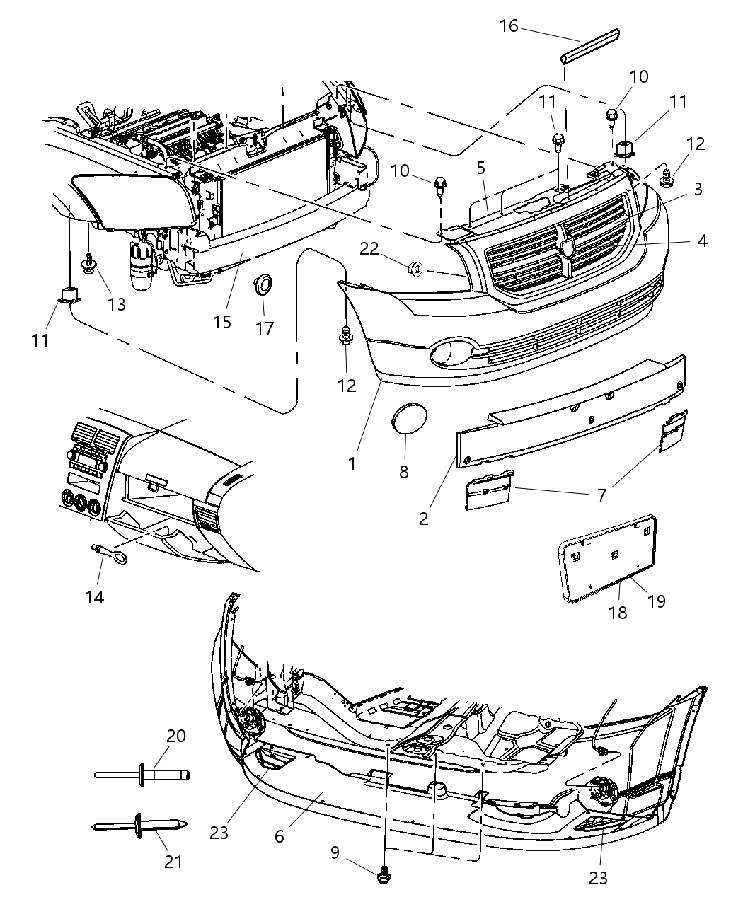 Mopar 5303764AB Reinforcement Front Bumper