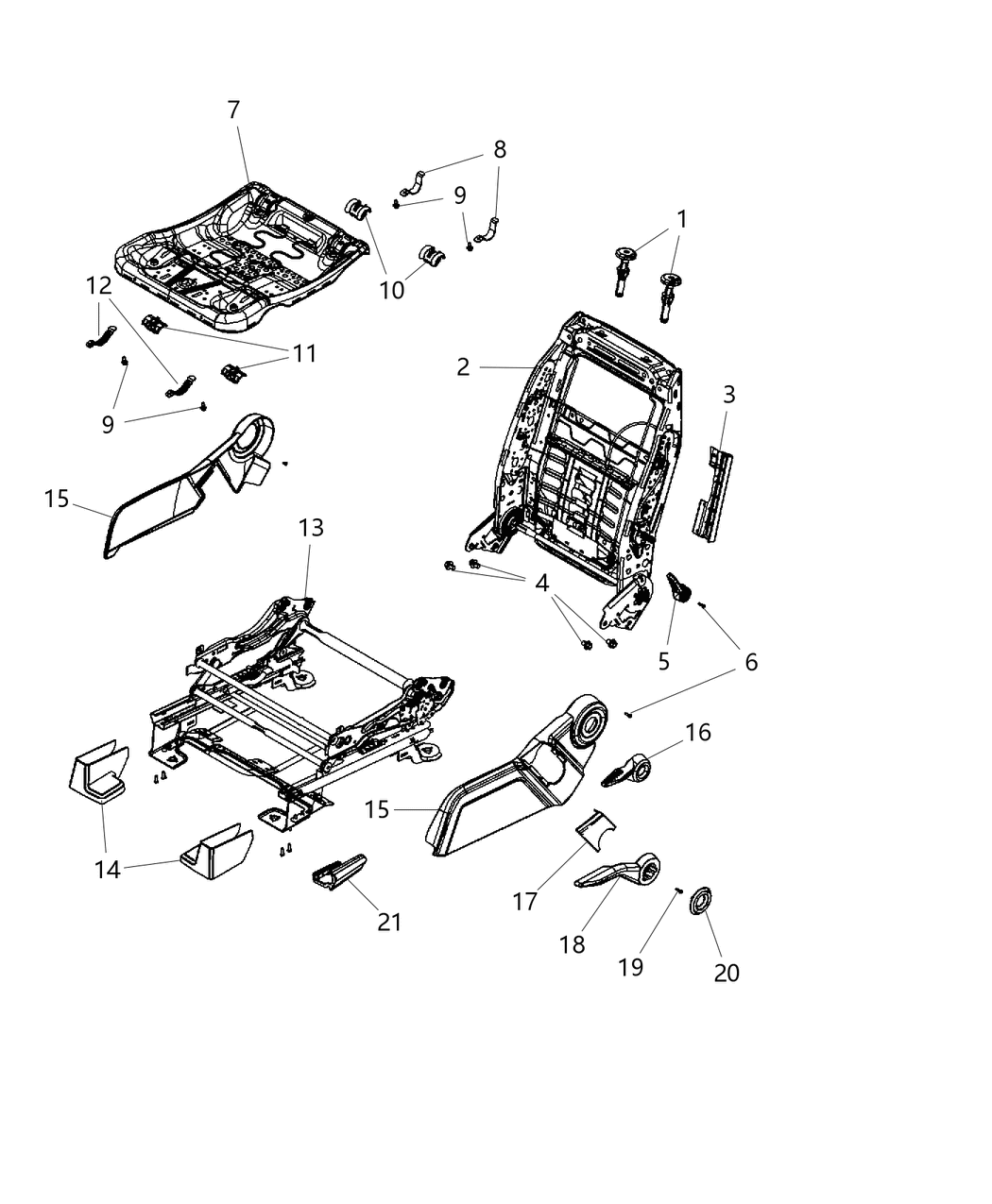 Mopar 1MW631DVAA Shield Seat Inner Return Flange