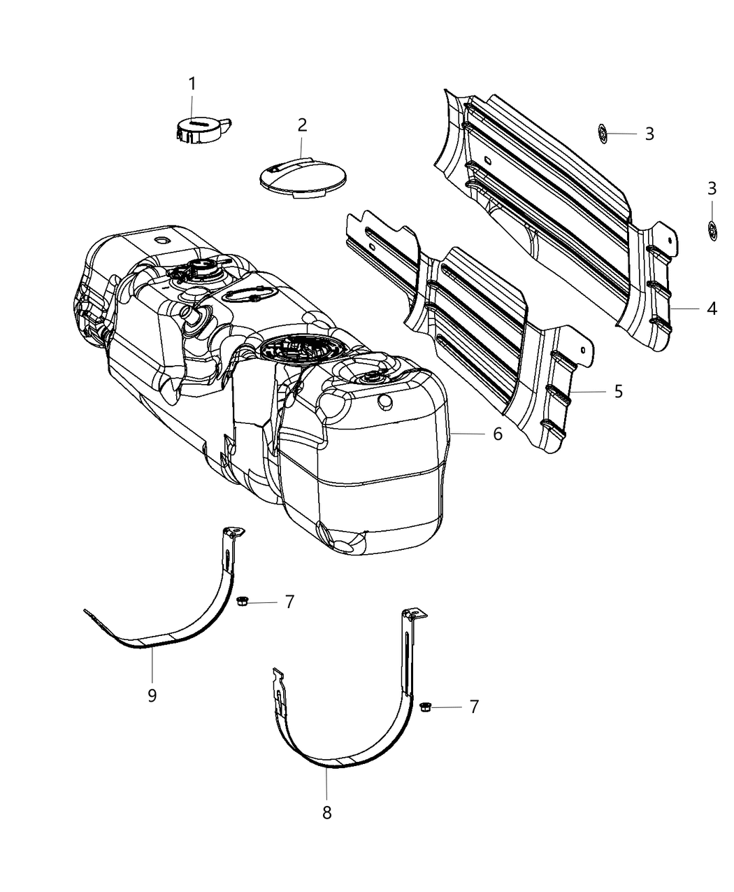 Mopar 52029530AB Shield Fuel Tank Heat