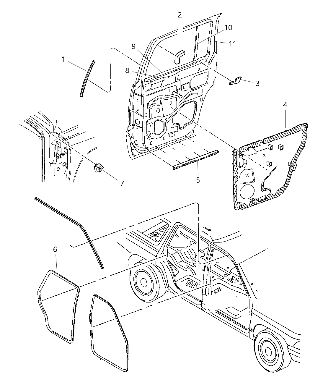 Mopar 55256415AD Seal Rear Door Mopar 55256415AD Seal Rear Door