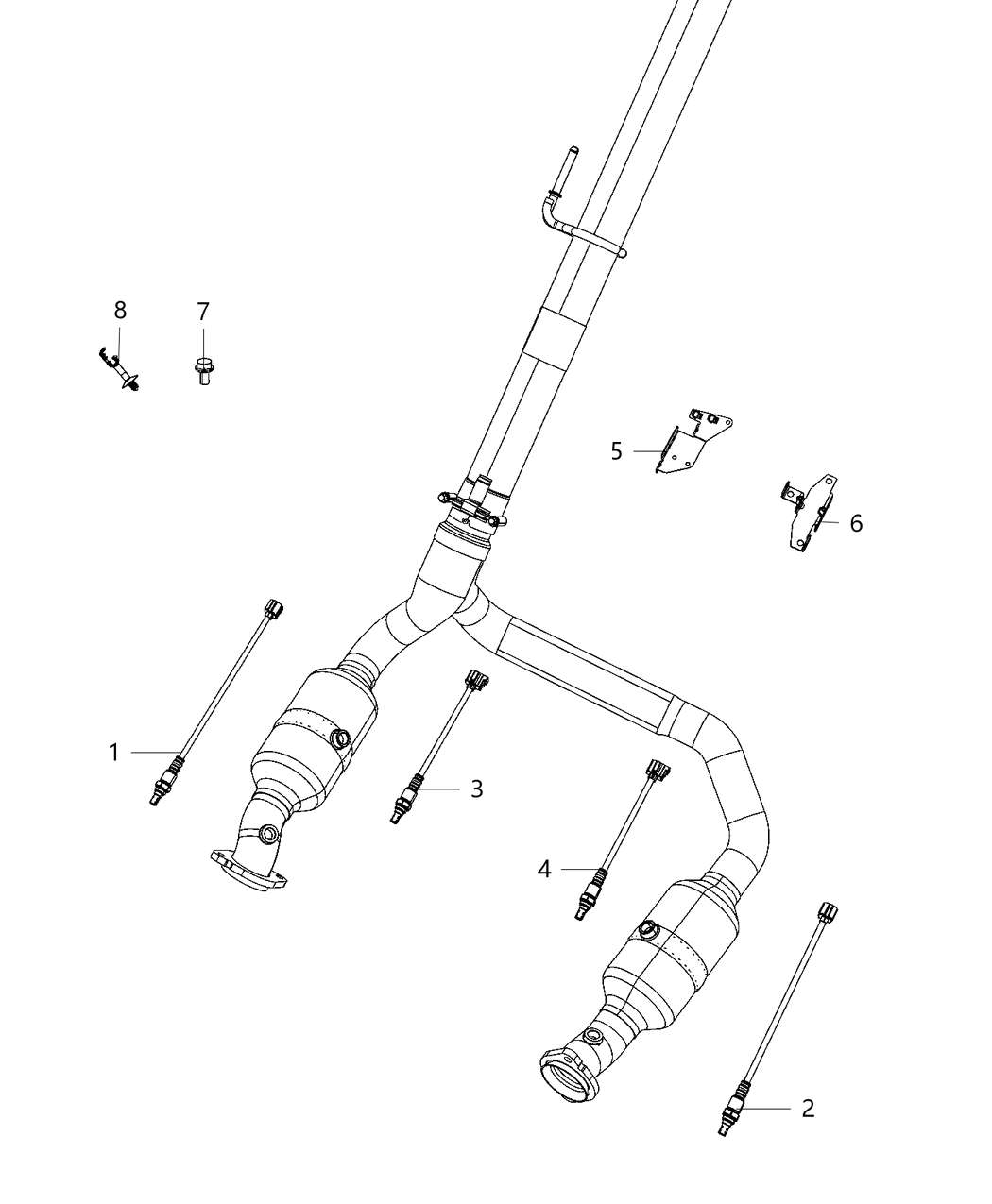 Mopar 68161550AB Bracket Oxygen Sensor 68161550AB Mopar Bracket Oxygen Sensor