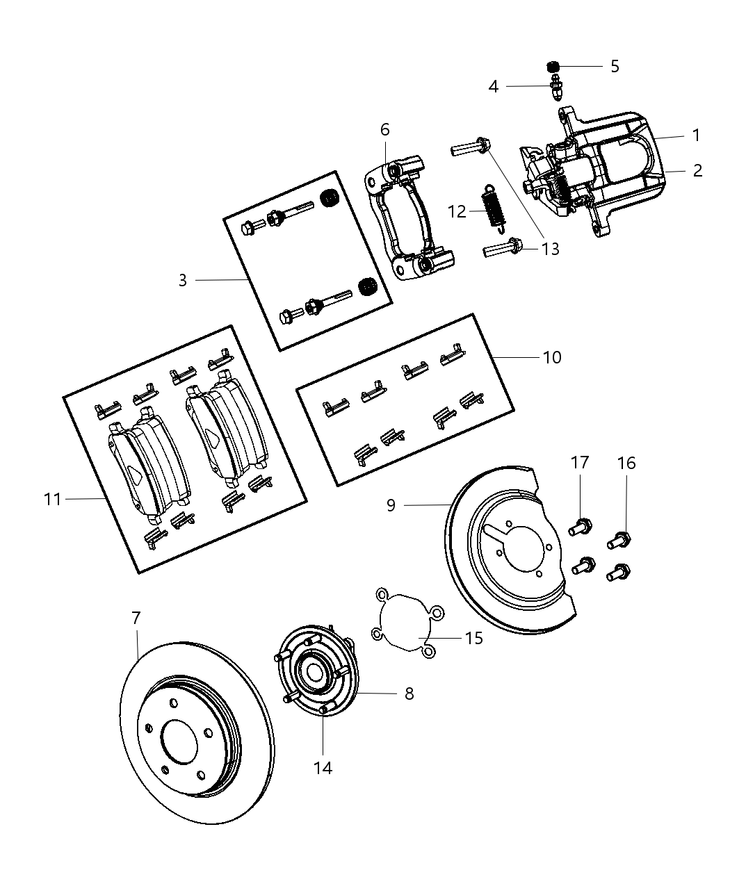 Mopar 2AMVH745AA Hub And Bearing Wheel