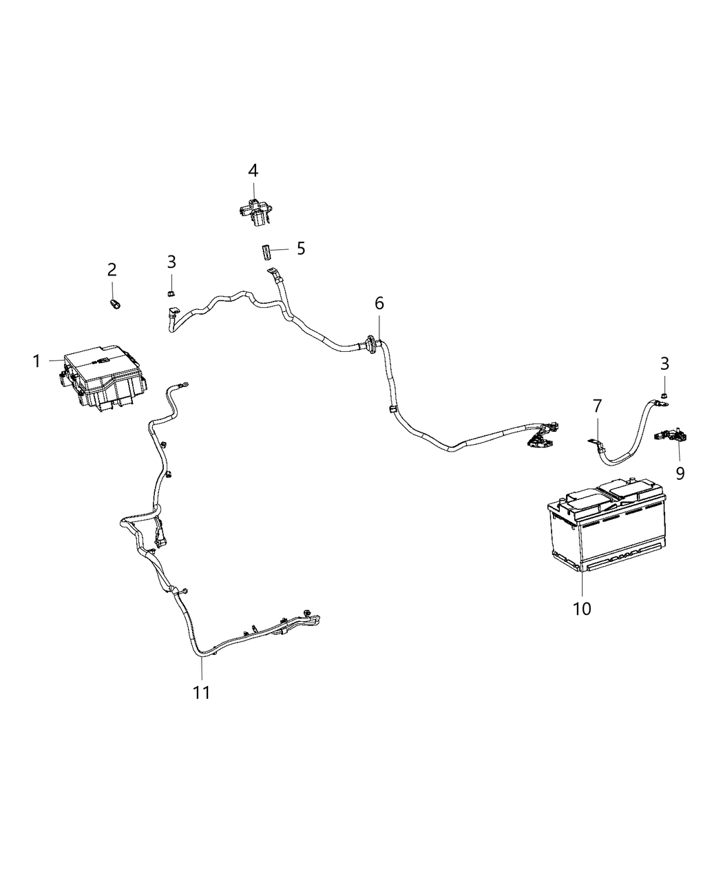 Mopar 68252105AE Wiring Battery Positive 68252105AE Mopar Wiring Battery Positive