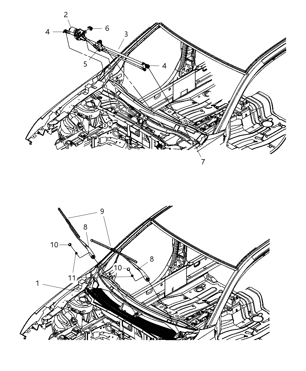Mopar 68003832AA Screw Wiper Frame