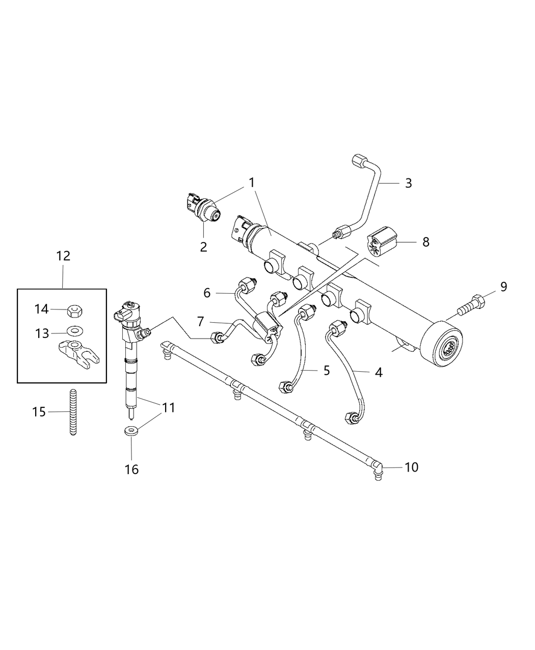 Mopar 68315264AA Clamp Injector