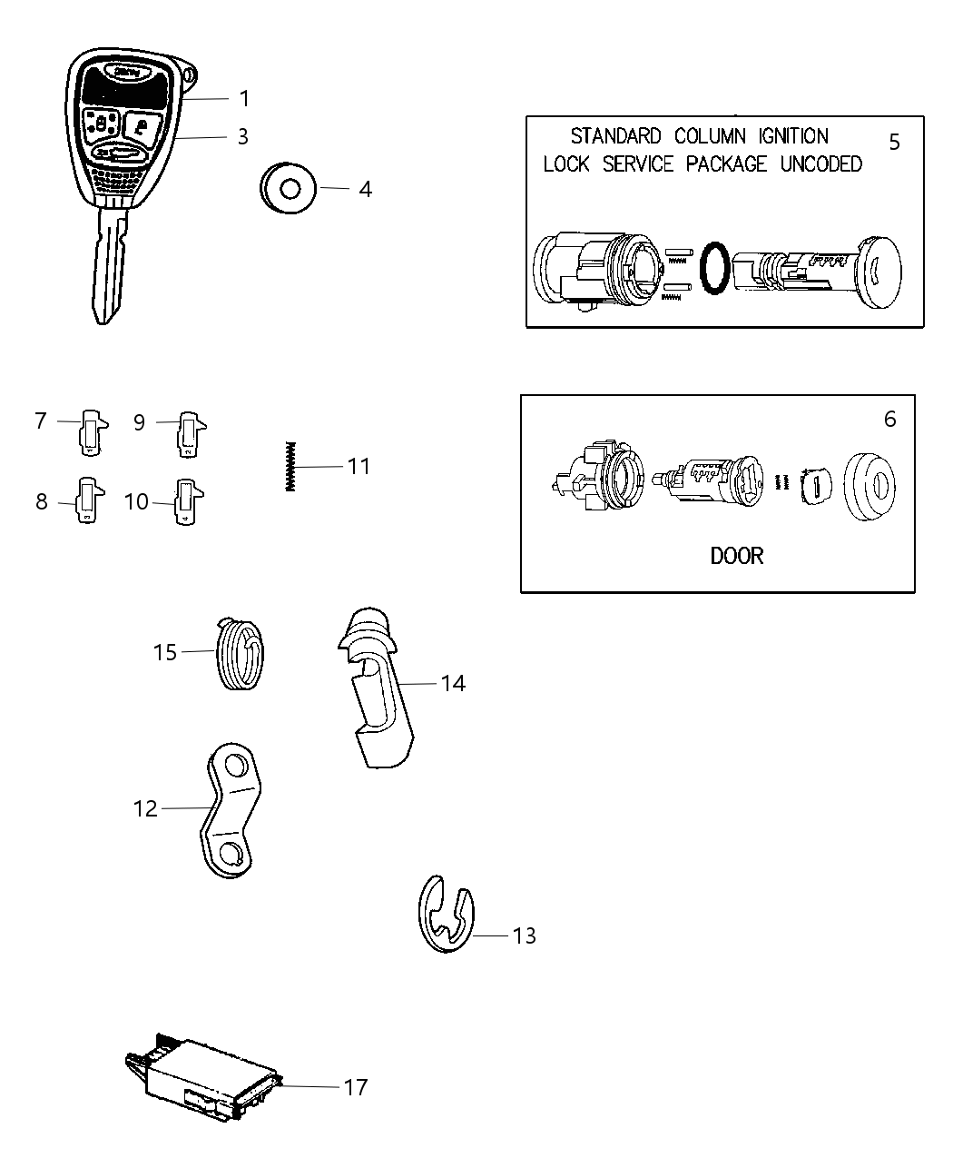 Mopar 5072944AB Rod Lock Cylinder