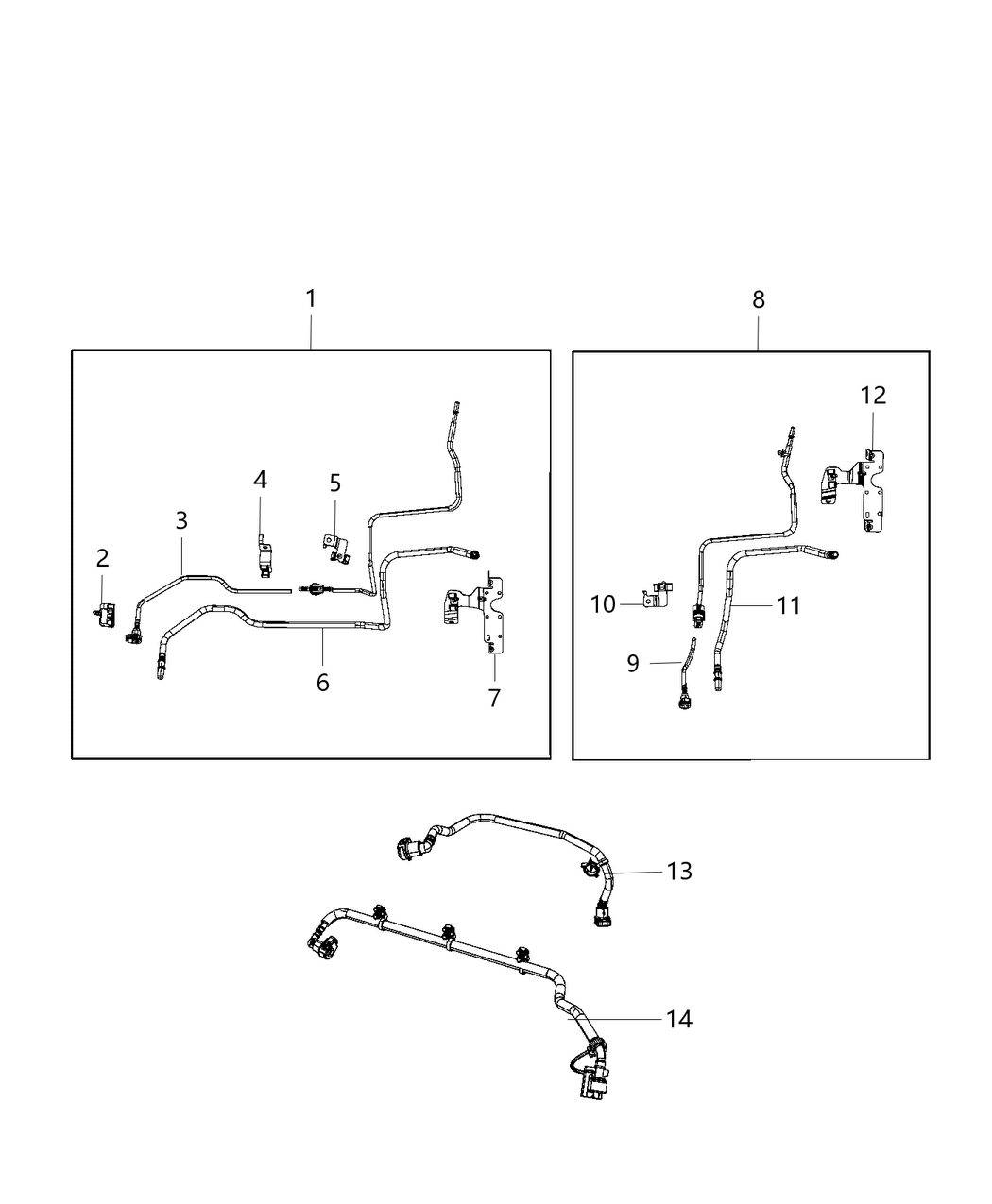 Mopar 68468162AA Bundle Fuel Supply And Vapor Line
