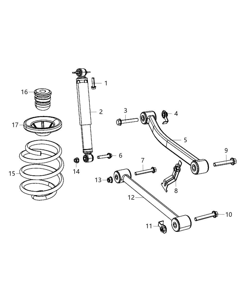 Mopar 68518574AA Shock Absorber Kit Suspension Rear