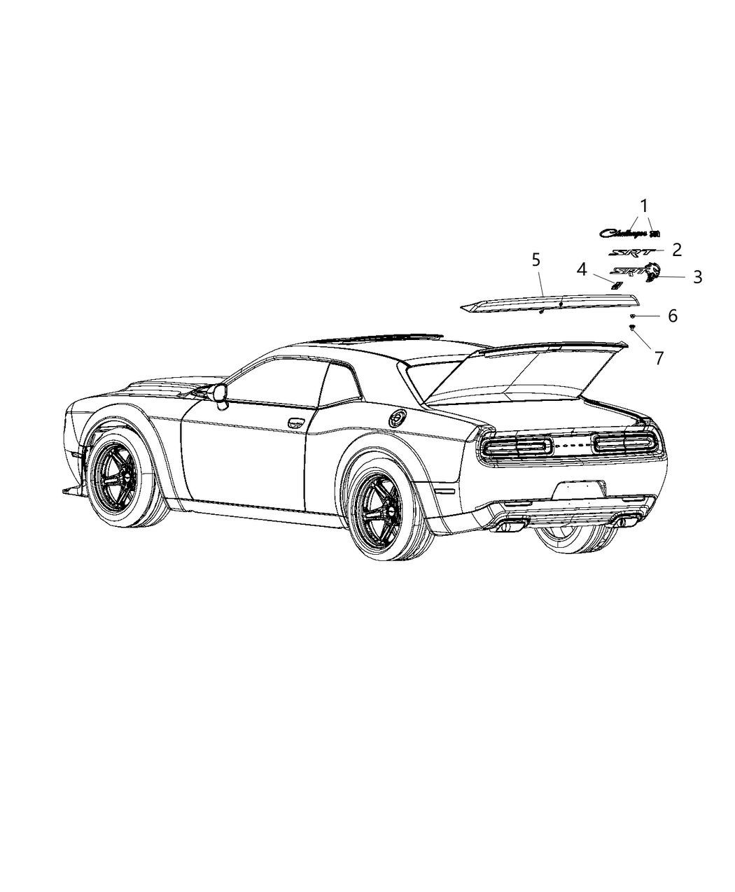 Mopar 6MD16TZZAA Spoiler Rear