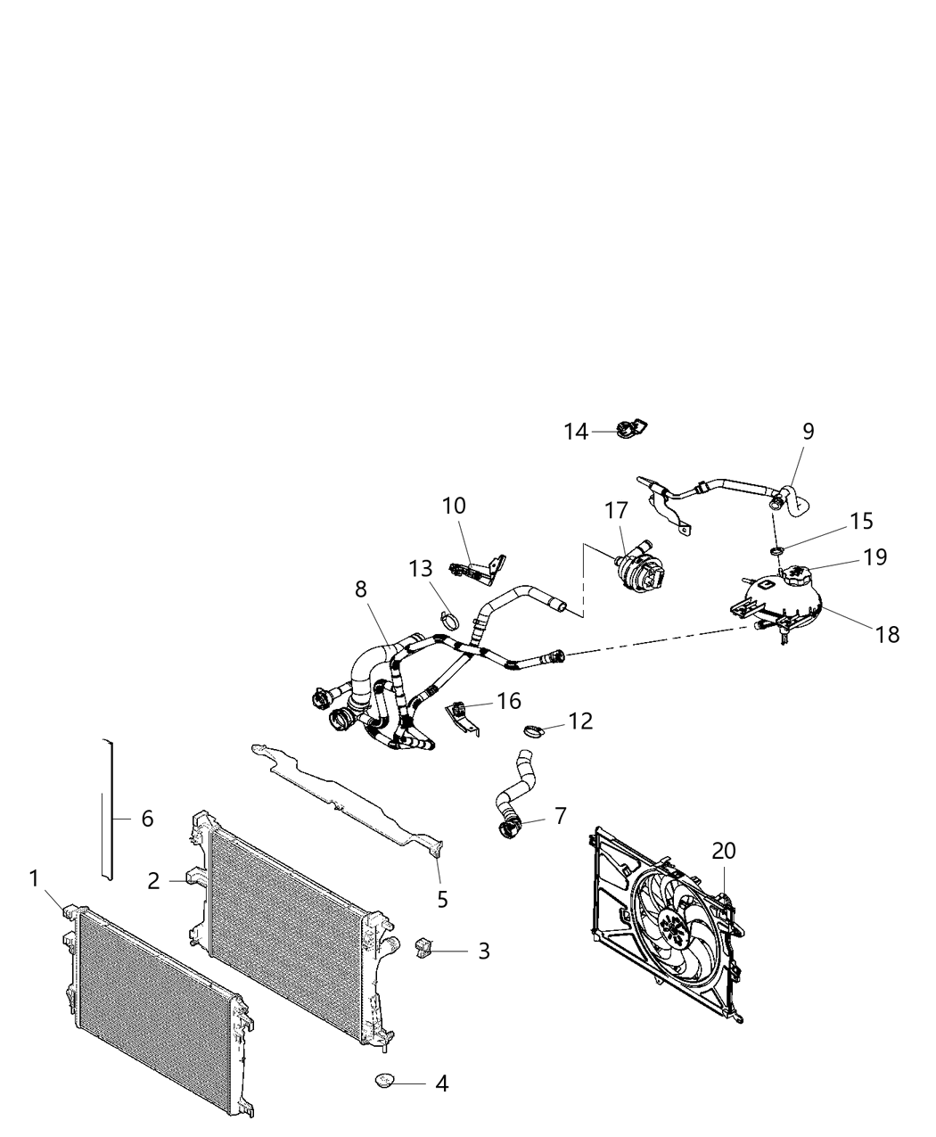 Mopar 68465922AA Seal Radiator Lower