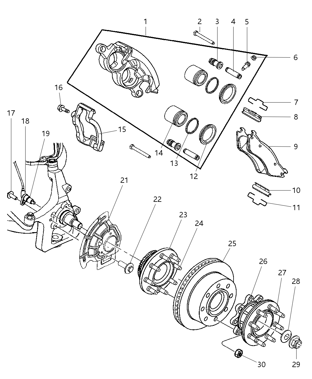 Mopar V1013254AC Pad Kit Front Disc Brake