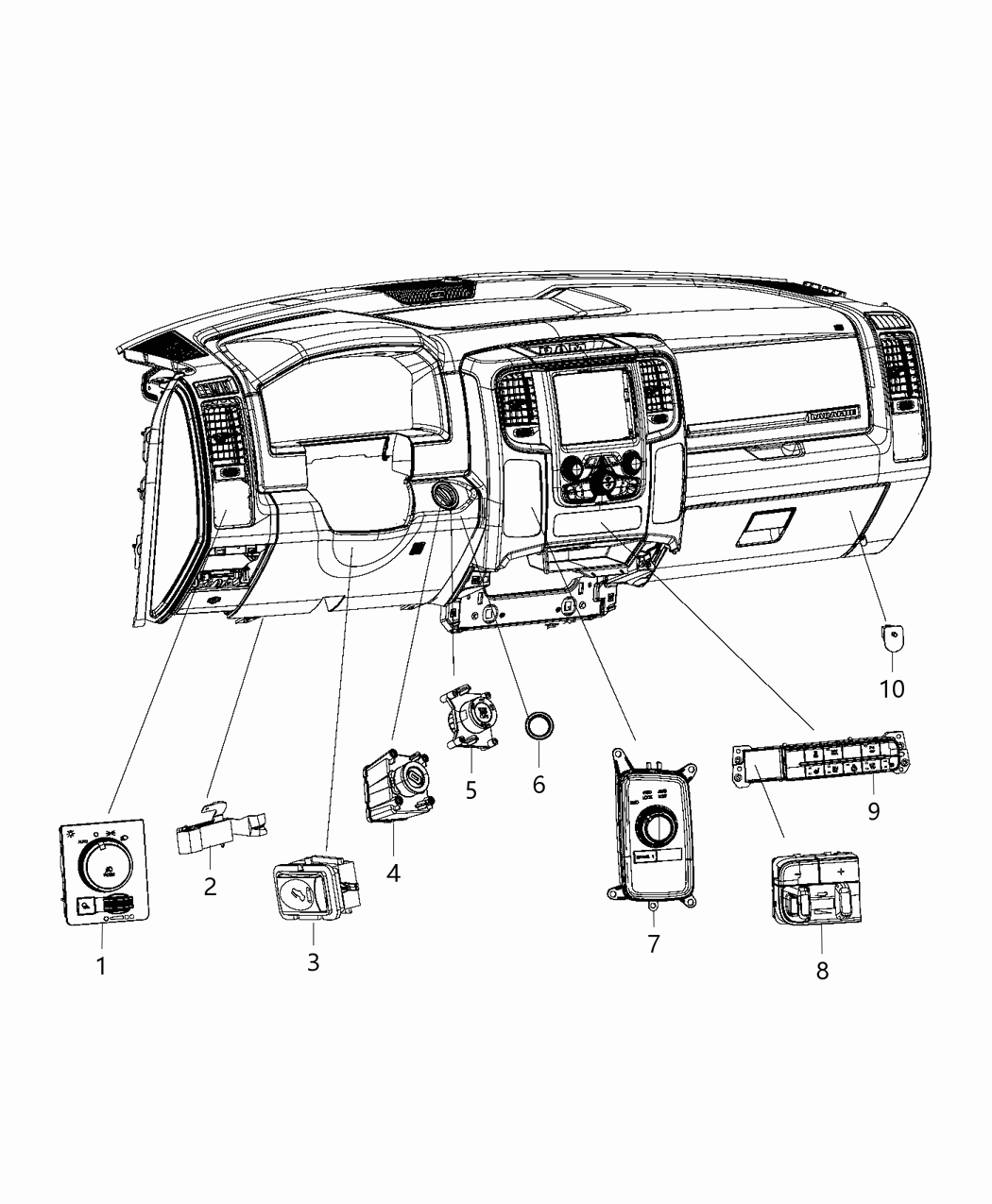 68241350AA Mopar Switch Instrument Panel