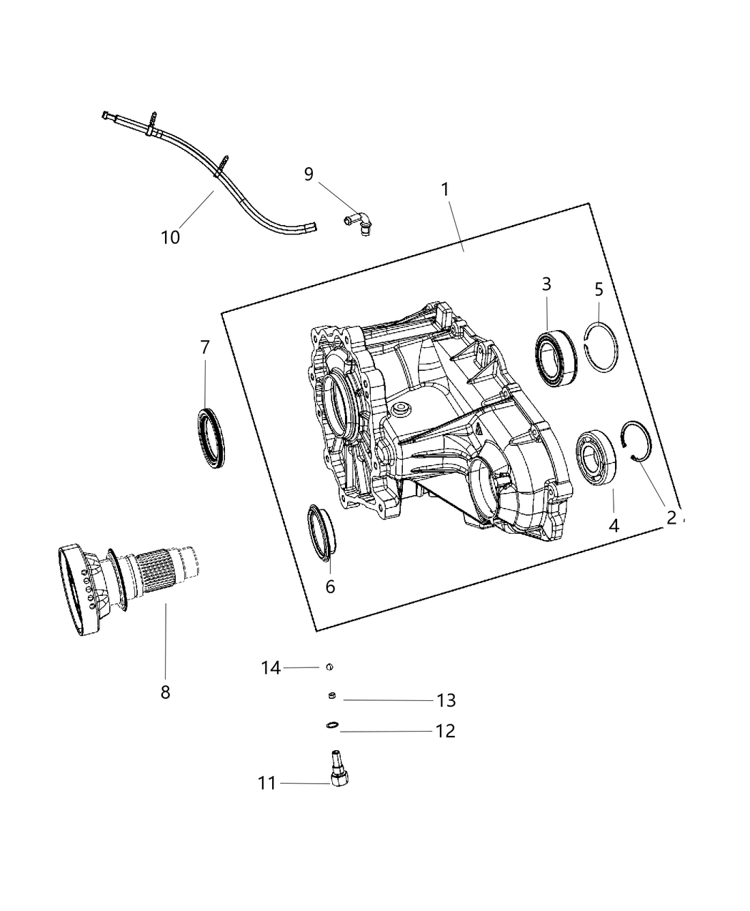 Mopar 68290094AA Hose Transfer Case Vent 68290094AA Mopar Hose Transfer Case Vent