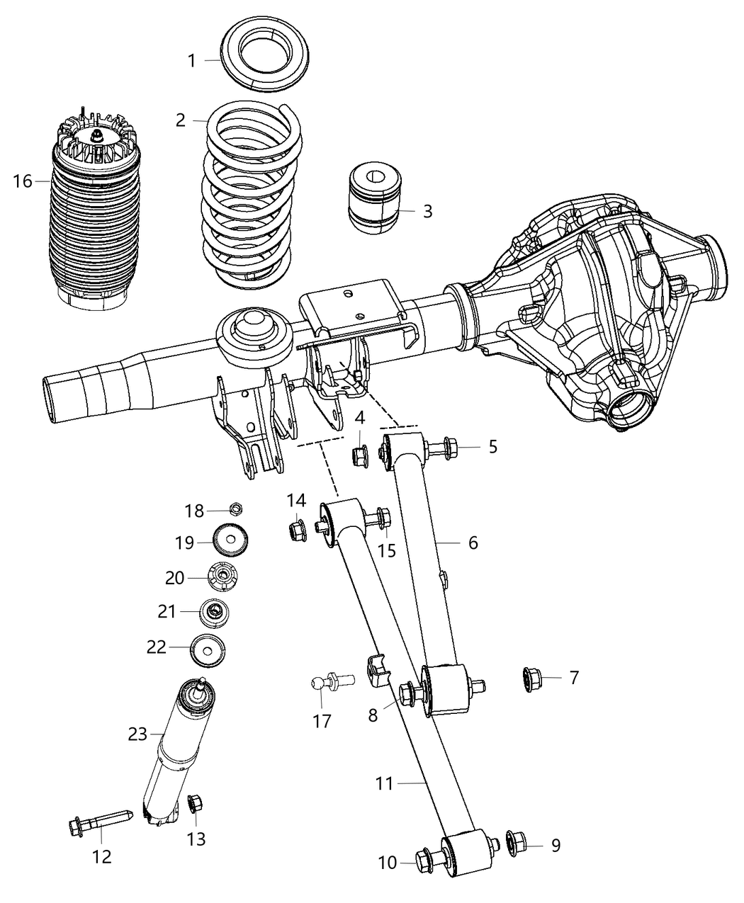Mopar 68313613AB Shock Absorber Suspension Rear