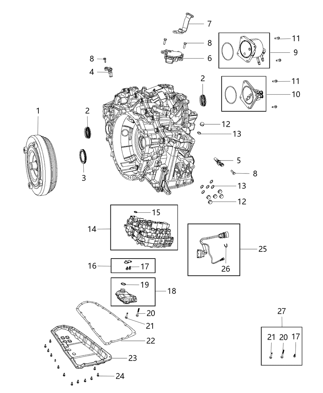 Mopar 68004937EA Gasket Oil Pan, Replace Bolts 05189844Aa Qty 18 Mopar 68004937EA Gasket Oil Pan, Replace Bolts 05189844Aa Qty 18