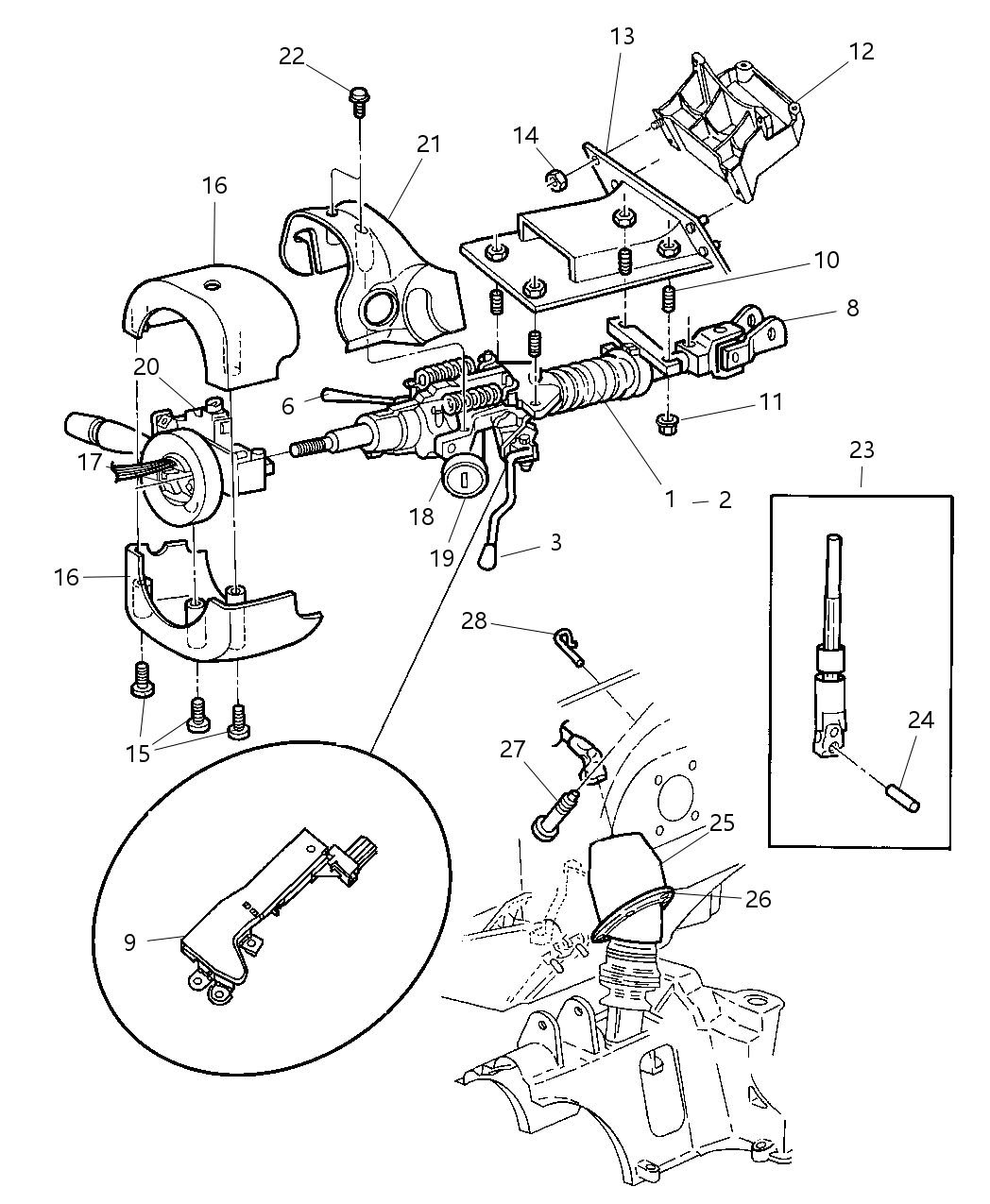 Mopar 5057094AB Housing Steering Column Lock
