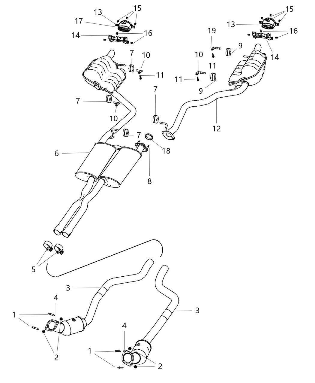 Mopar 5039049AD Resonator And Pipe Exhaust