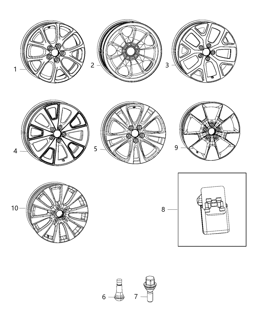 Mopar 4726487AA Lock Kit Wheel
