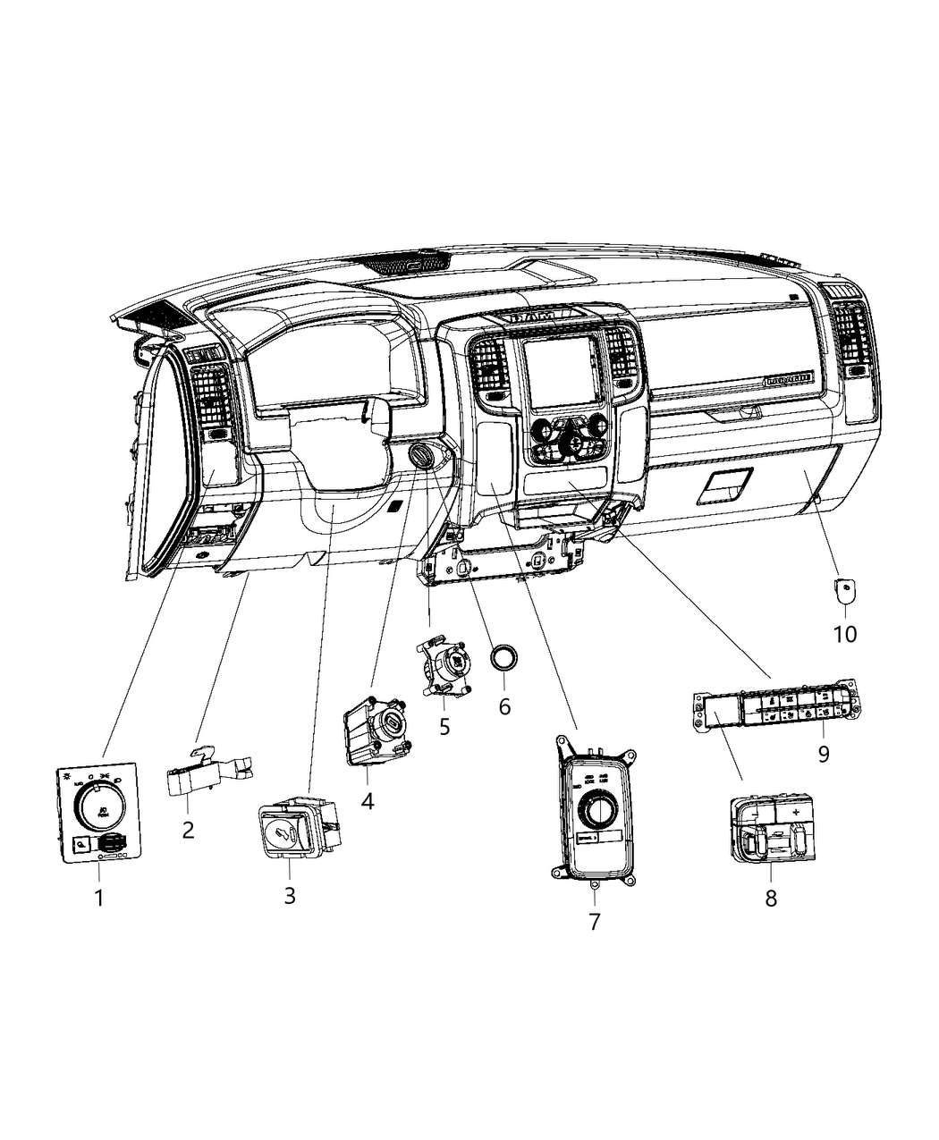 Mopar 68271157AA Switch Instrument Panel