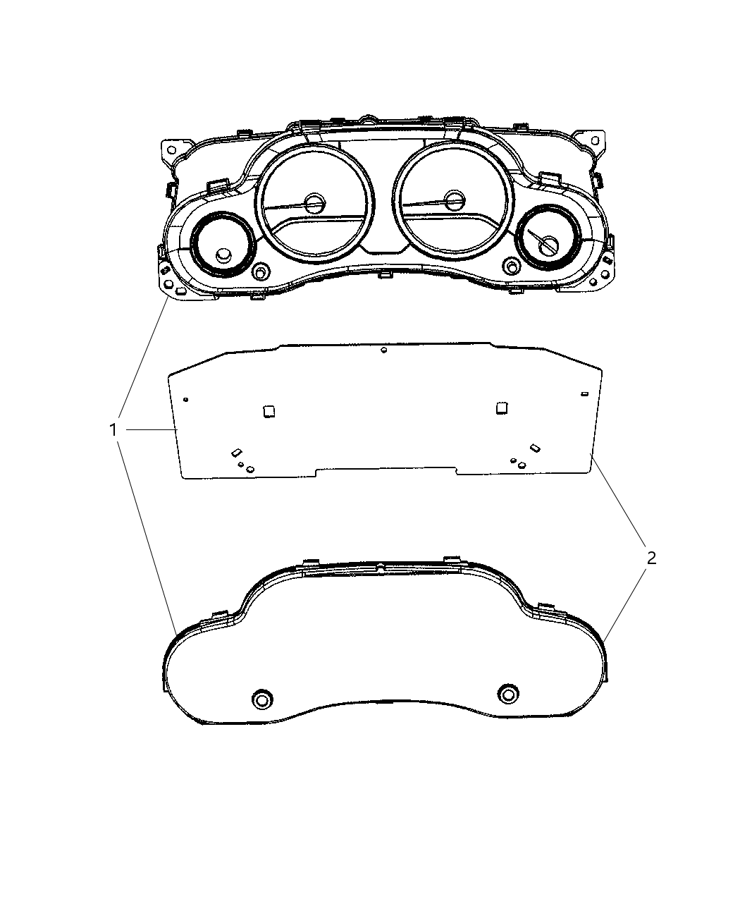 Mopar 56054411AF Cluster Instrument Panel 56054411AF Mopar Cluster Instrument Panel