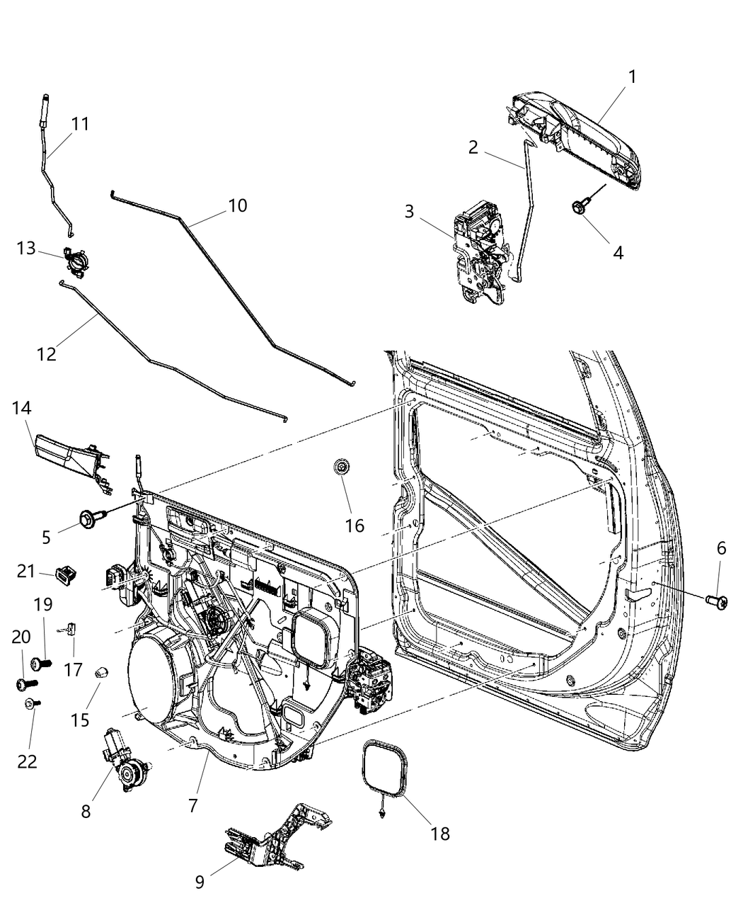 Mopar 6PV01MBJAA Handle Exterior Door 6PV01MBJAA Mopar Handle Exterior Door