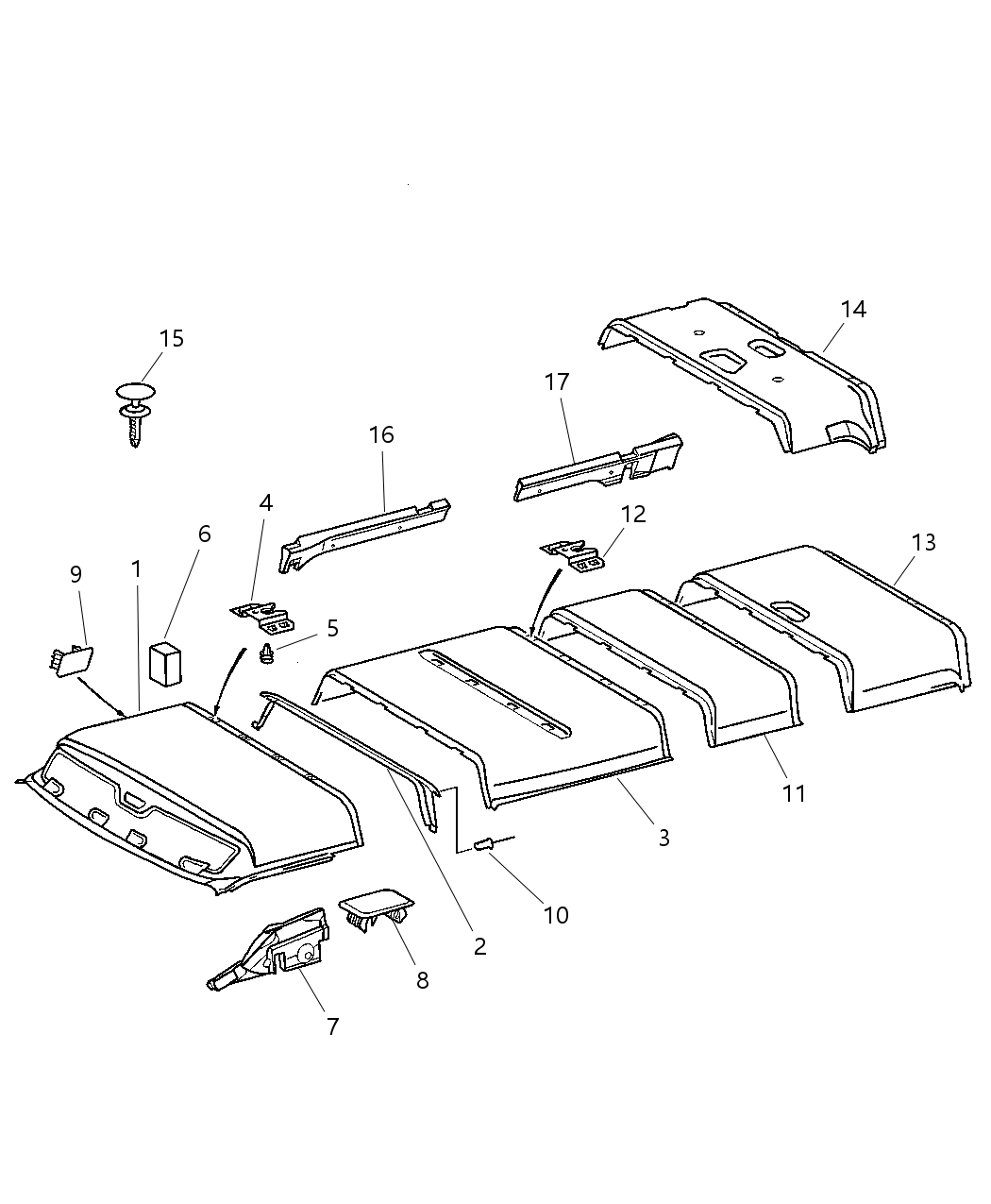 Mopar 5123514AA Spacer Foam Headliner 5123514AA Mopar Spacer Foam Headliner