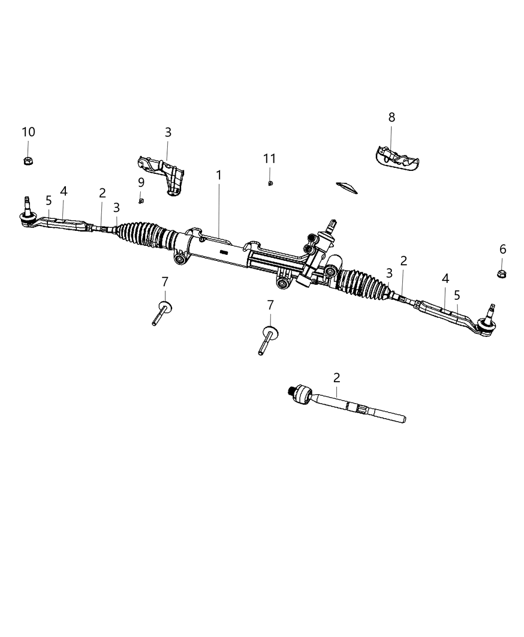 Mopar 2AMTR468AD Tie Rod Kit Outer End