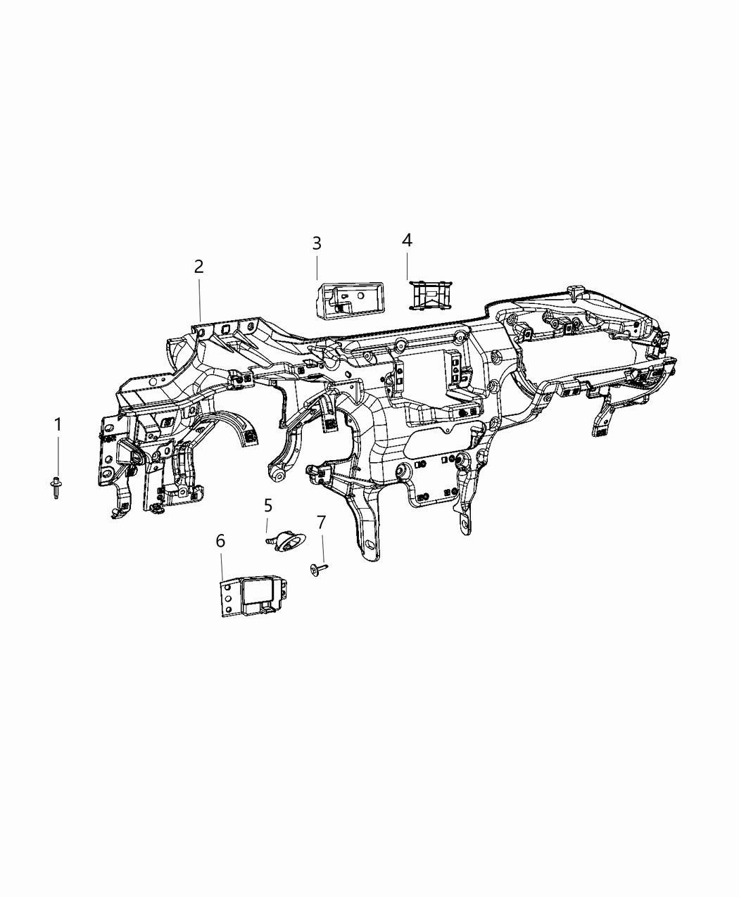 Mopar 68507215AA Bracket Instrument Panel Center Bracket