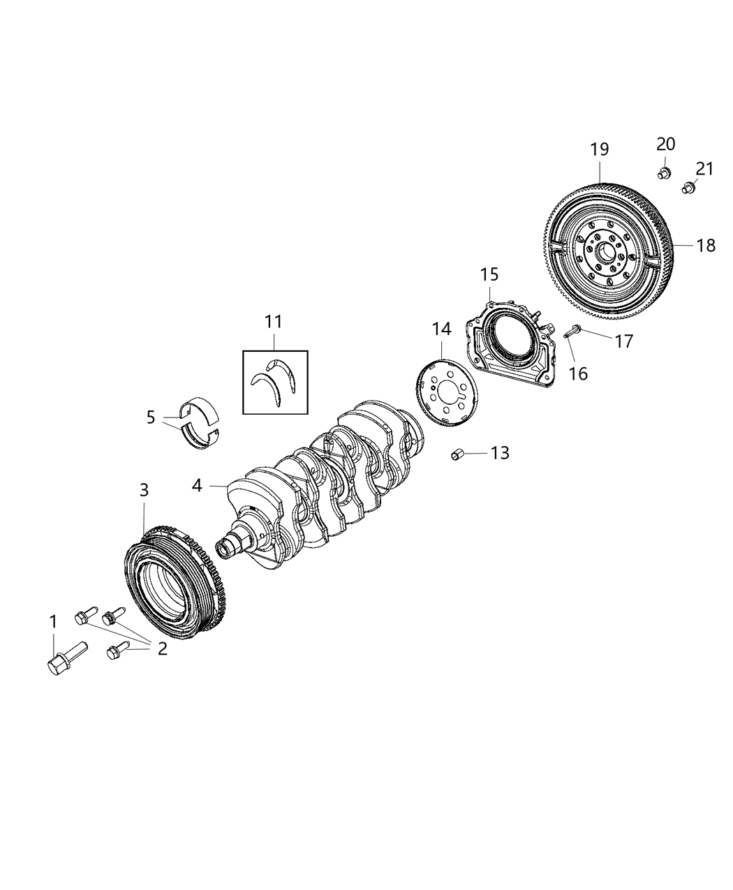 Mopar 4892763AA Bearing Crankshaft Thrust [+0.127]