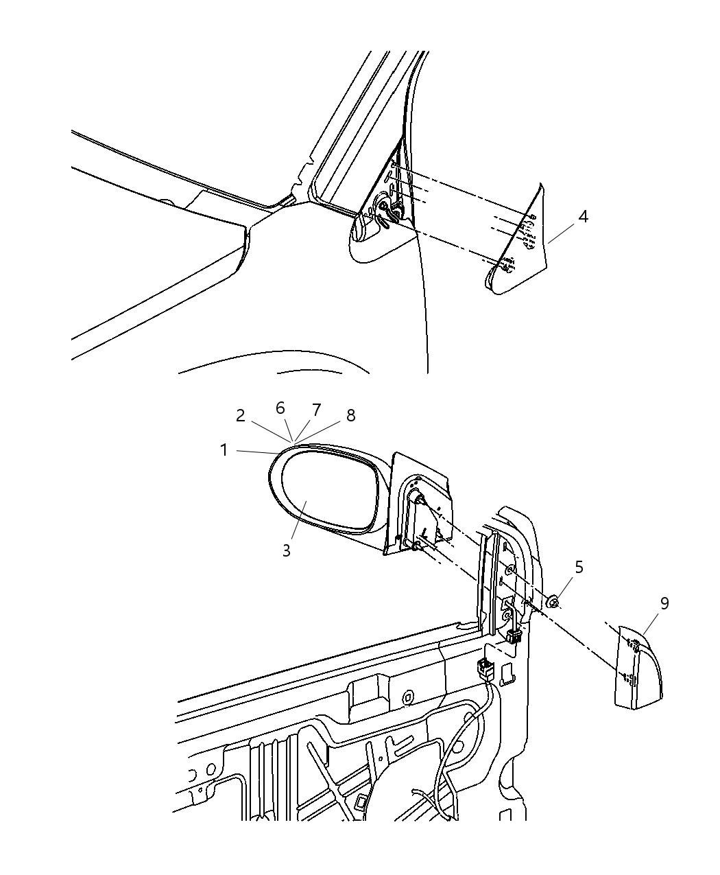 Mopar 68058803AA Glass Mirror Replacement