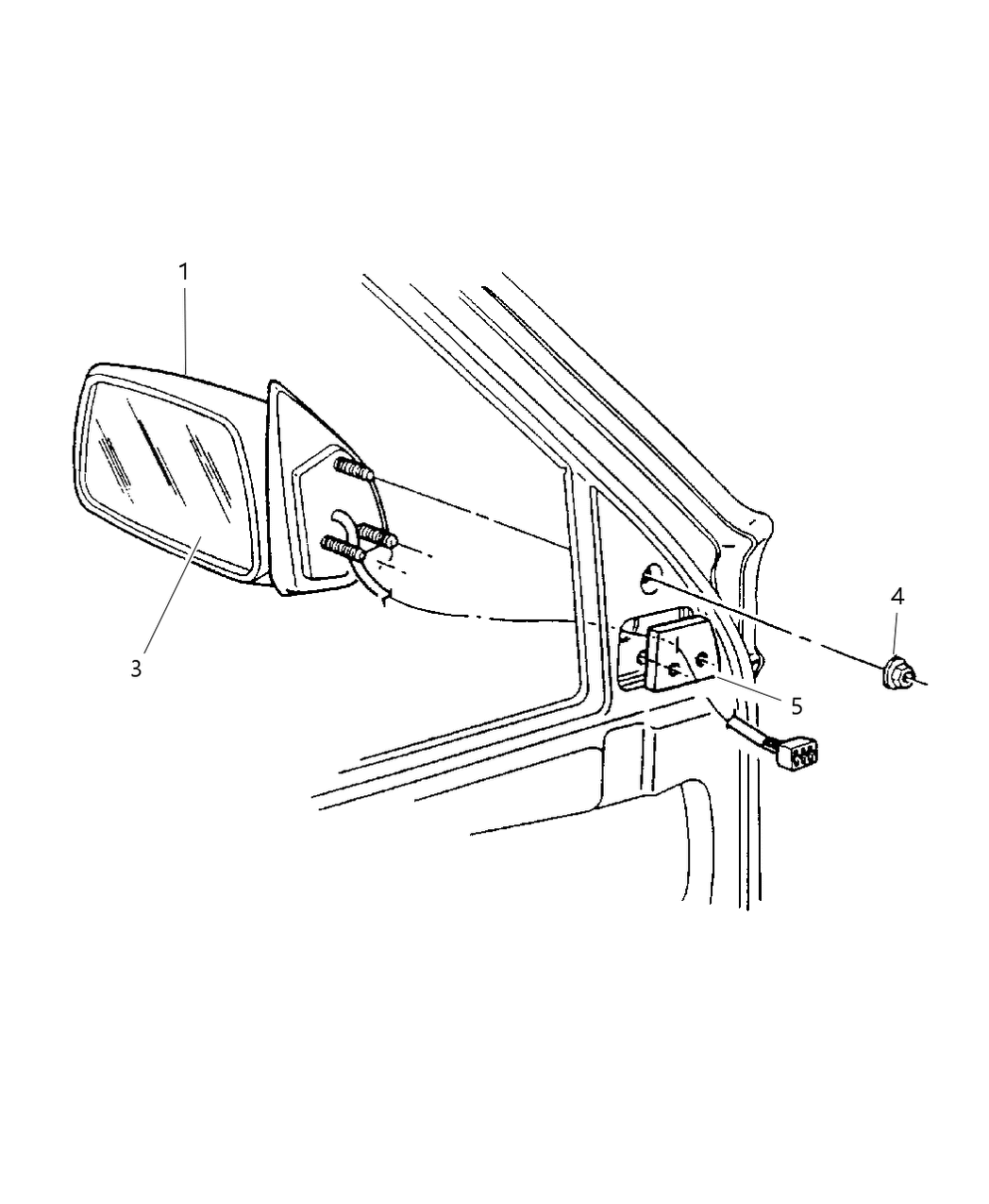 Mopar 55154801 Mirror Outside Rearview Electric Foldaway