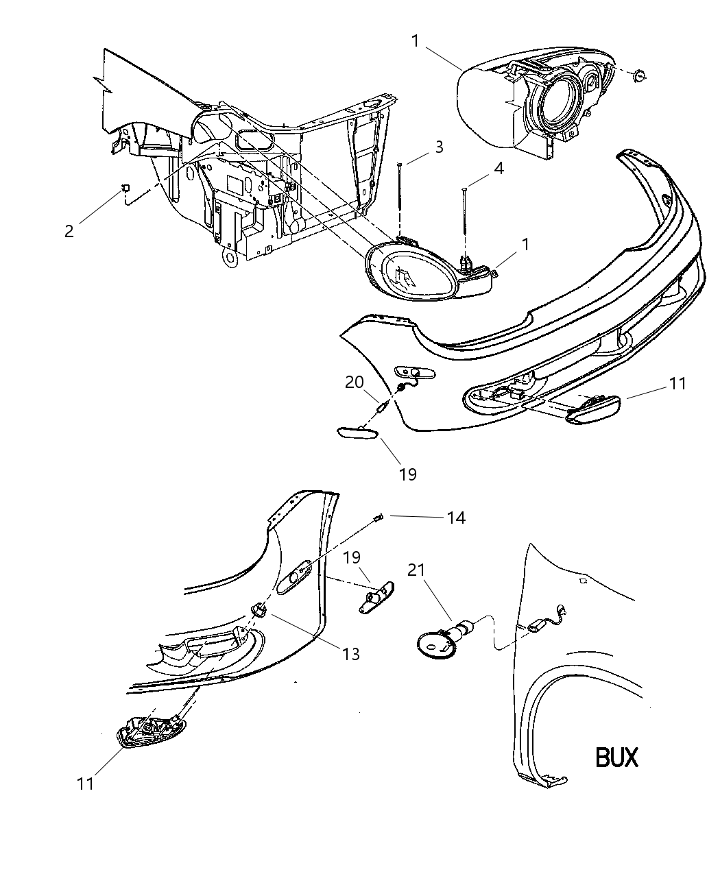 Mopar 5303472AB Lamp Fog 5303472AB Mopar Lamp Fog