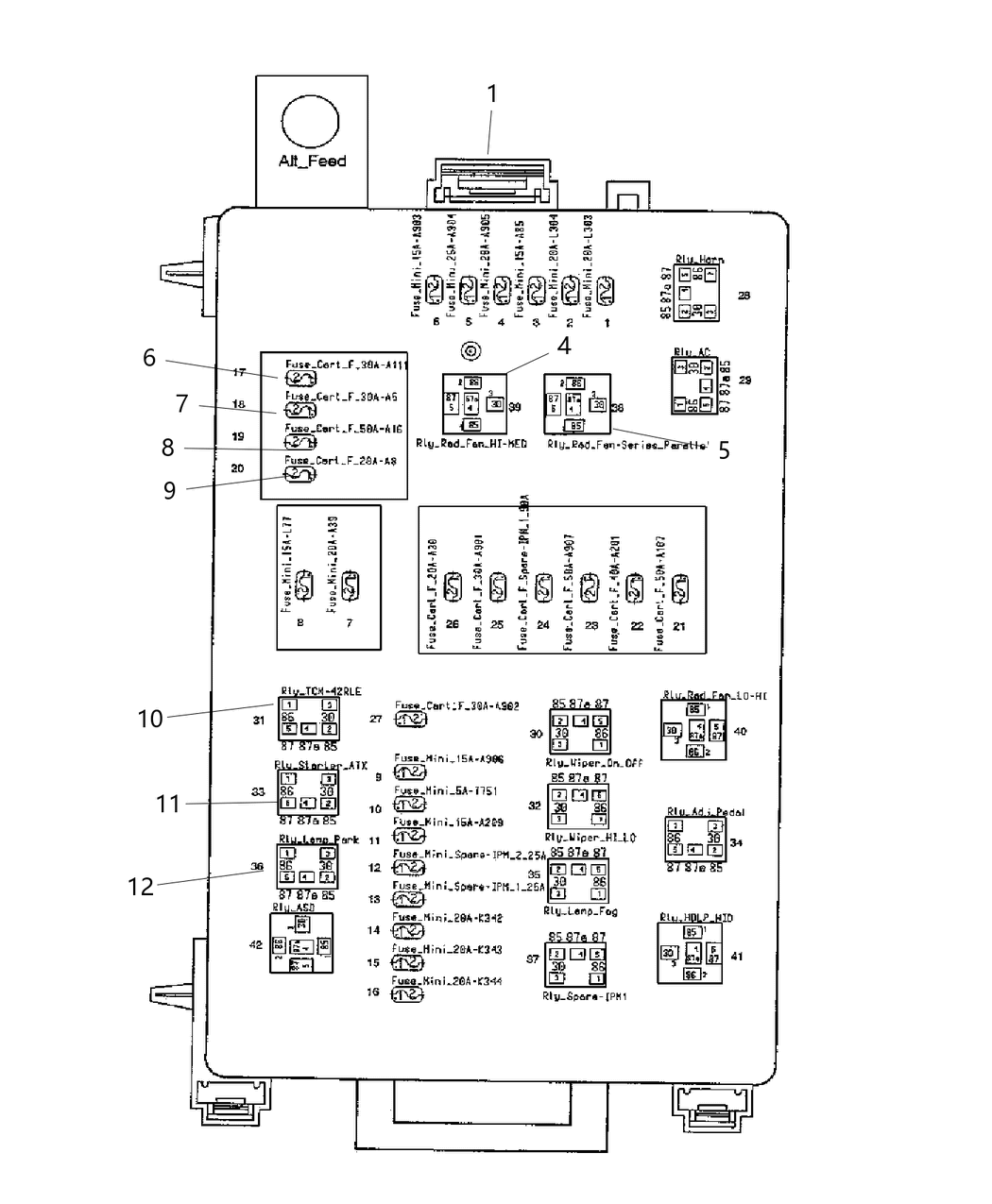Mopar 68169897AA Cover Totally Integrated Power Module