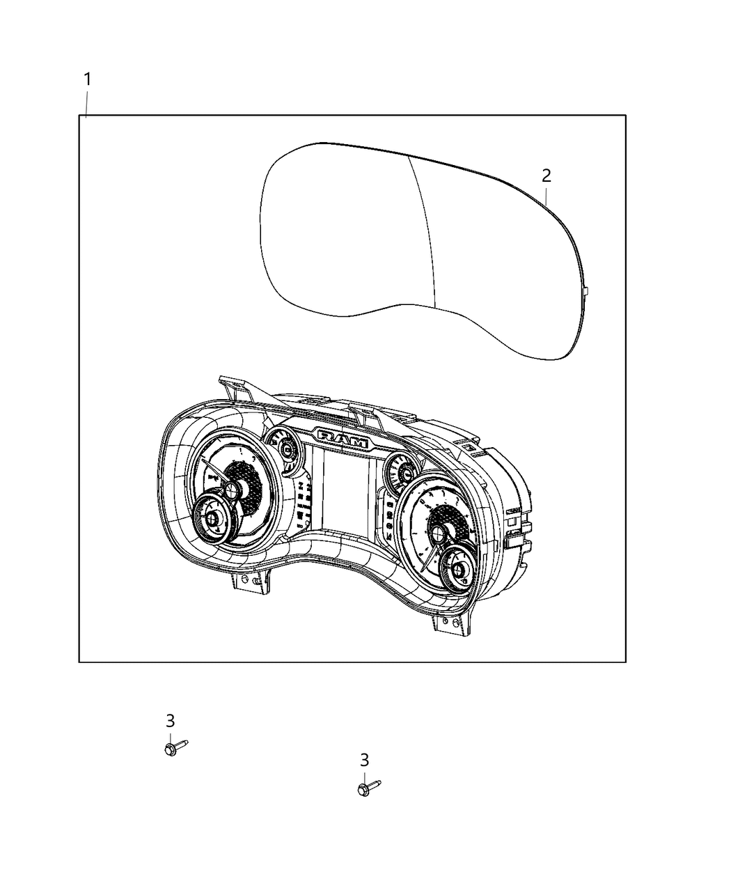 Mopar 68488634AA Mask And Lens Instrument Cluster 68488634AA Mopar Mask And Lens Instrument Cluster