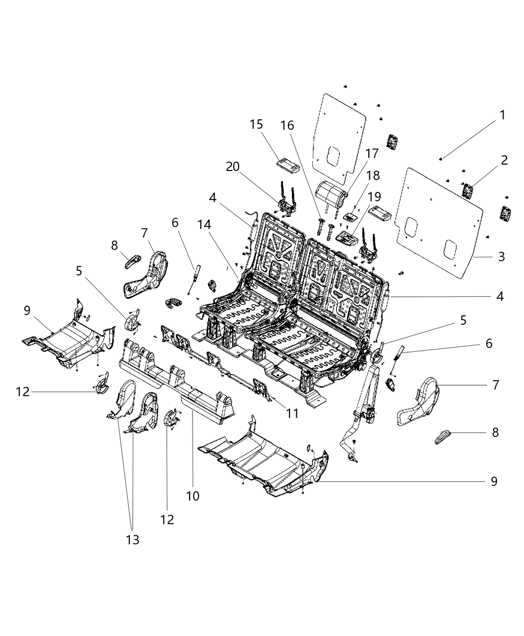 Mopar 4610252AK Frame Rear Sub - Assembly, Center