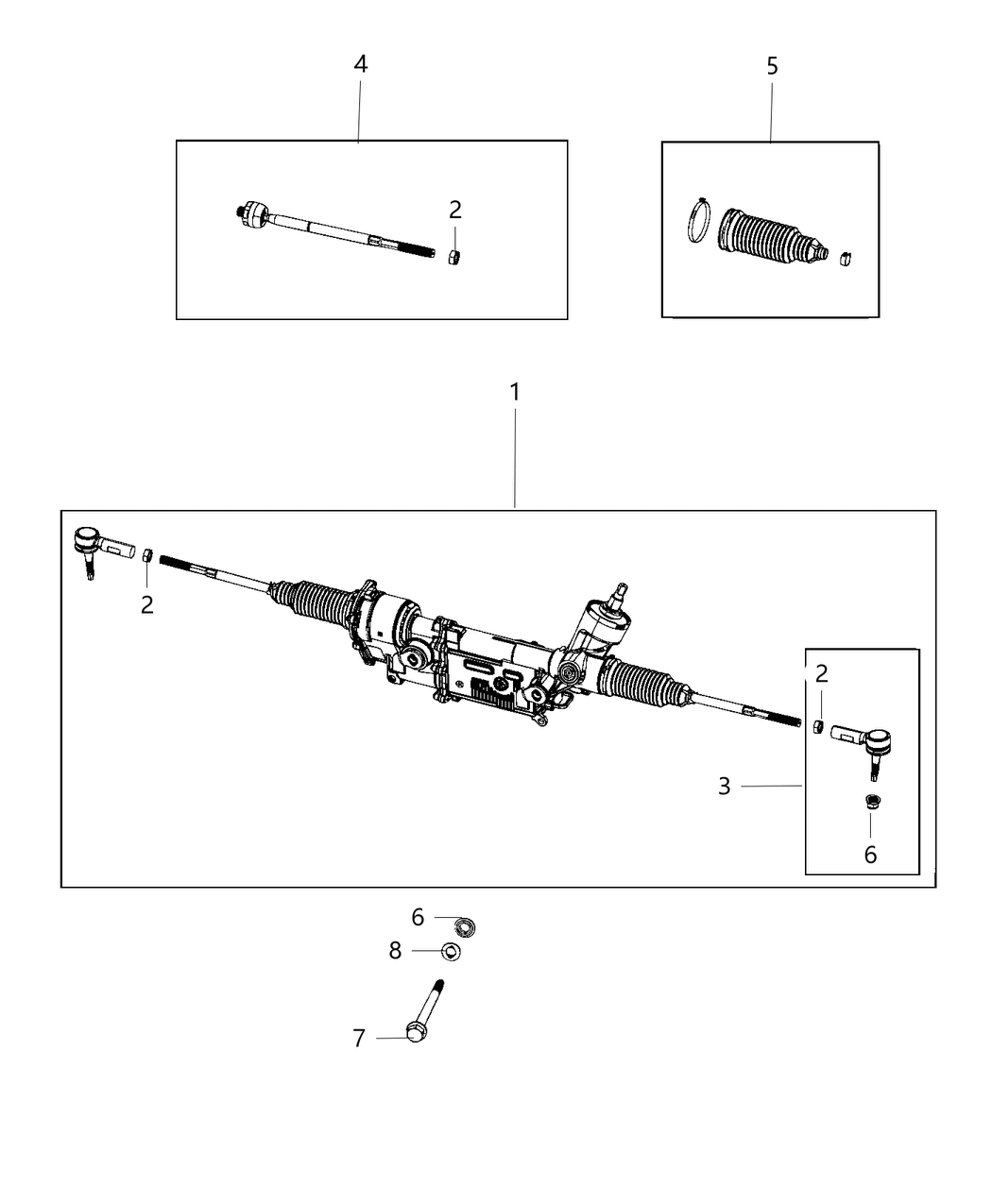 Mopar 68507994AB Gear Rack And Pinion Electric