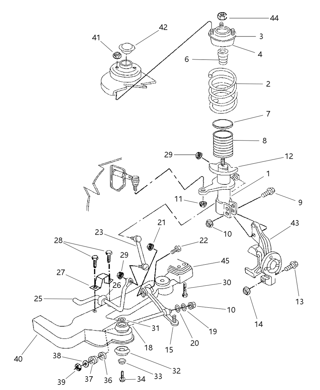 Mopar 2071611 Retainer Sway Bar Link Conical Washer
