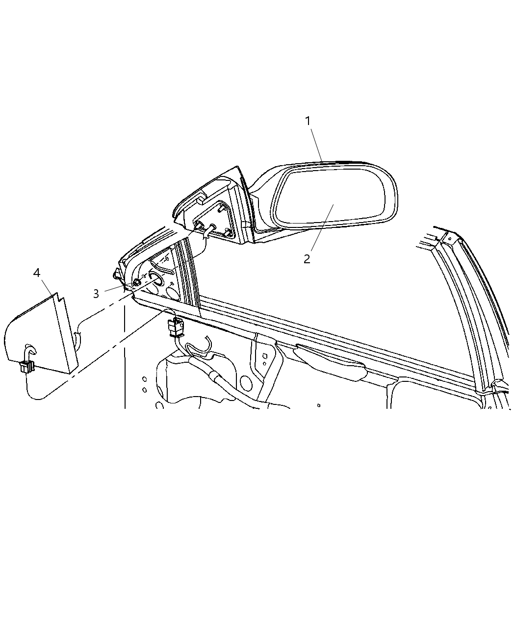 Mopar 4857909AB Mirror Outside, Rearview, Electric, Heated 4857909AB Mopar Mirror Outside, Rearview, Electric, Heated
