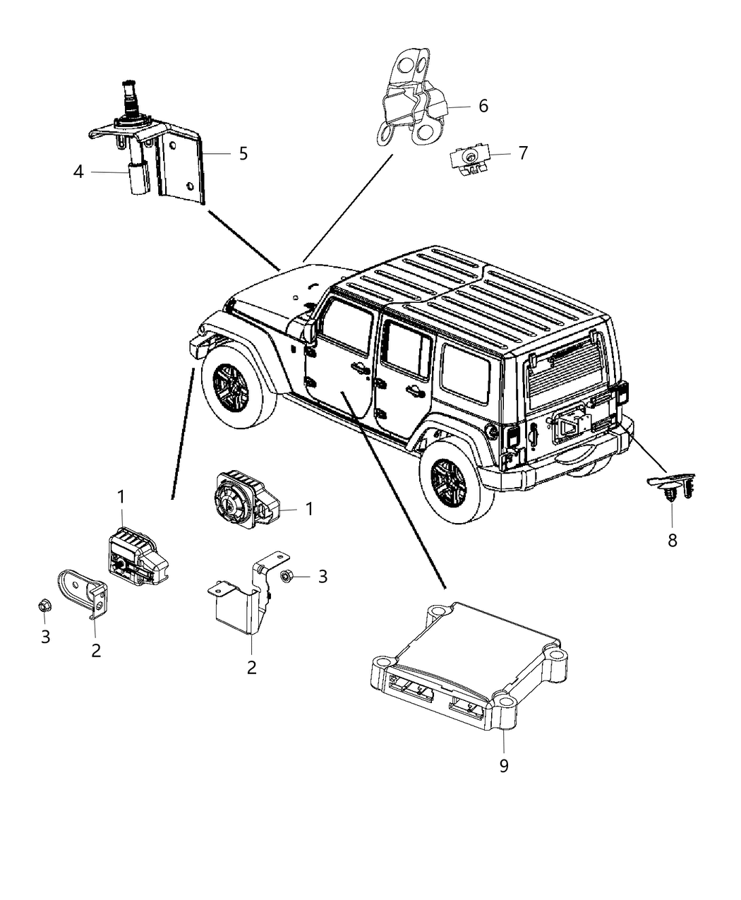 68195725AA Mopar Siren Alarm Assembly