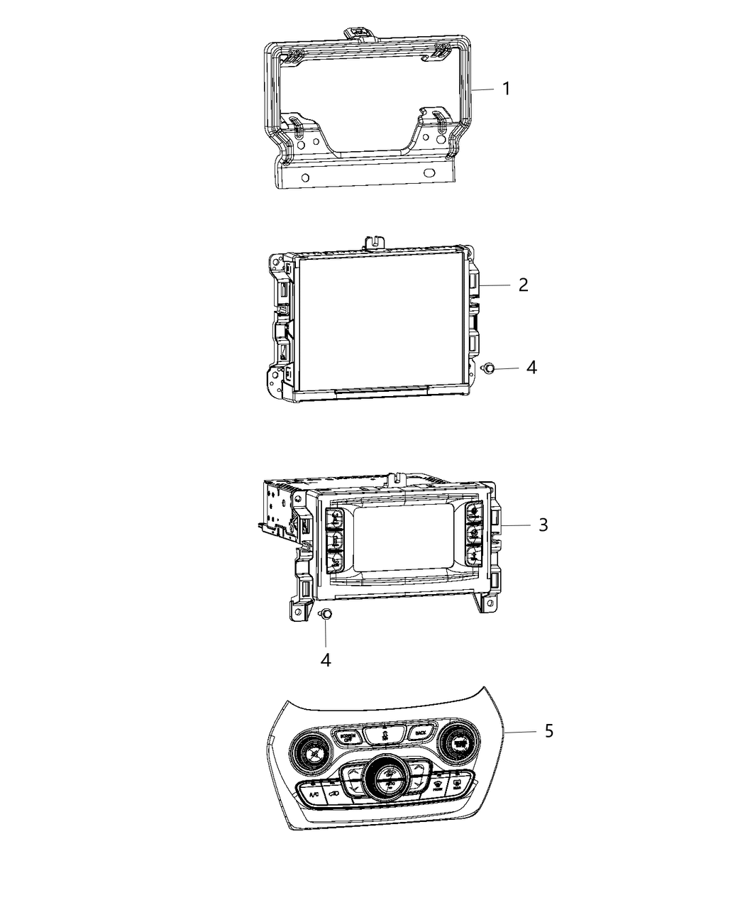 Mopar 68209713AA Bracket Radio