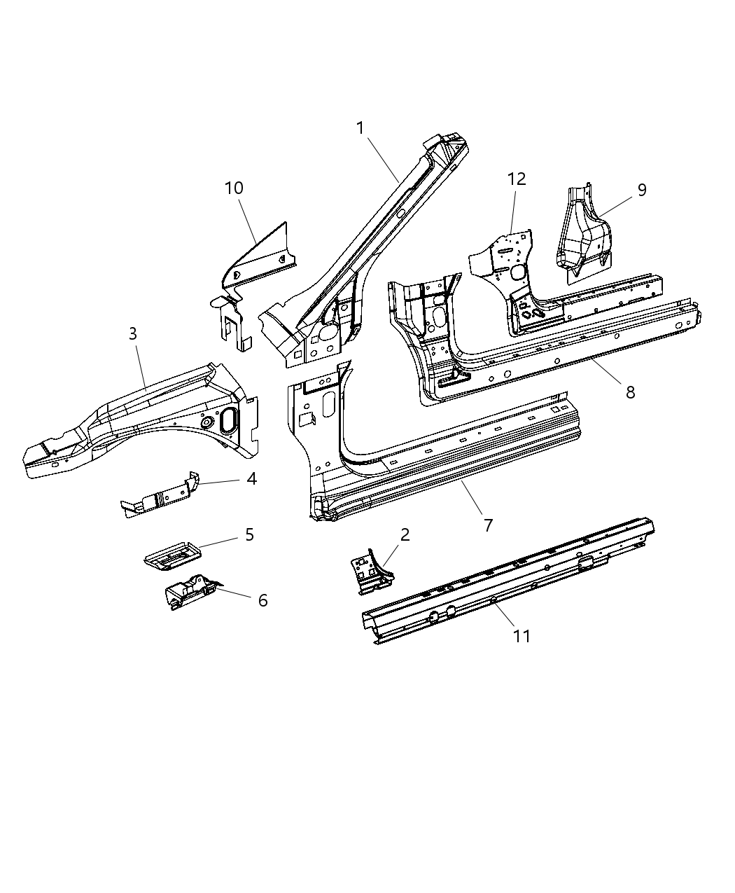 Mopar 4389984AA Baffle A Pillar
