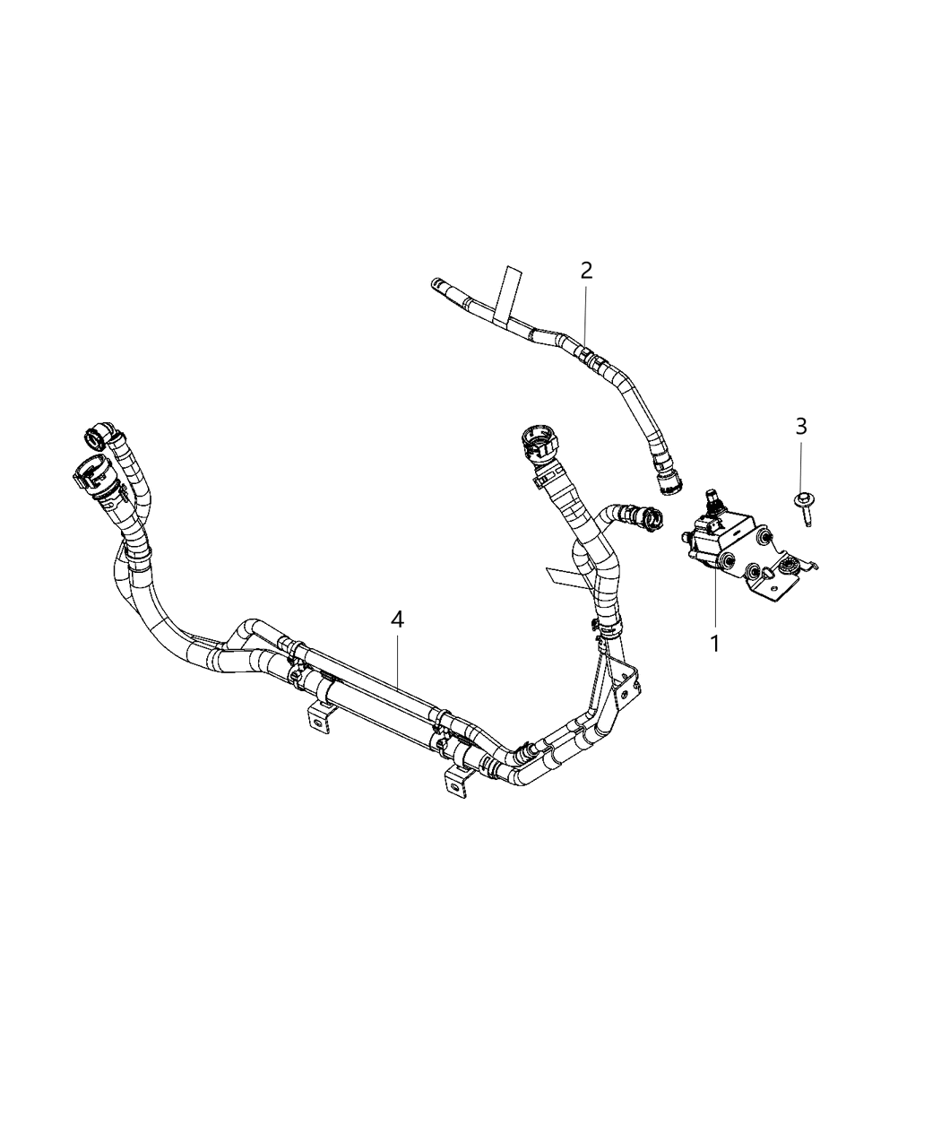 Mopar 68346675AB Hose Coolant Bottle Outlet 68346675AB Mopar Hose Coolant Bottle Outlet