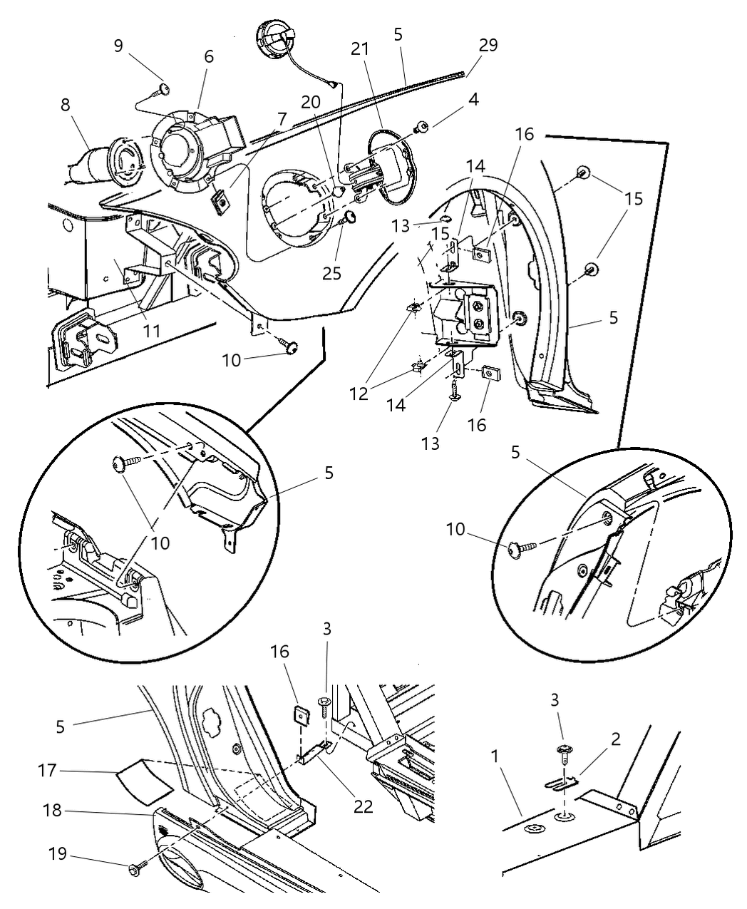 Mopar 5029175AB Seal Quarter Panel