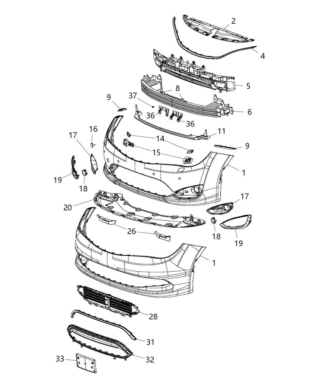 Mopar 68232724AA Bracket Adaptive Cruise Control