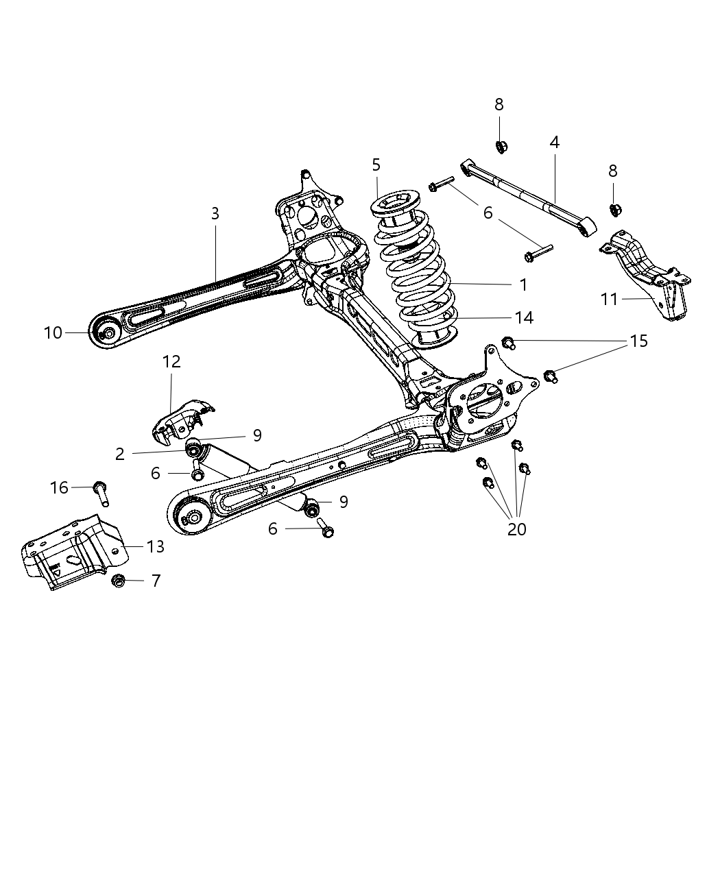 Mopar 4721691AC Shock Absorber Kit Suspension