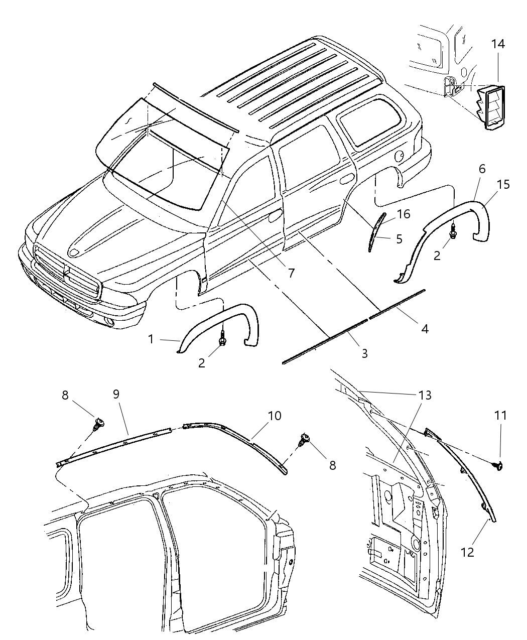 Mopar 5JN58ZSPAA Molding Wheel Opening Flare Mopar 5JN58ZSPAA Molding Wheel Opening Flare
