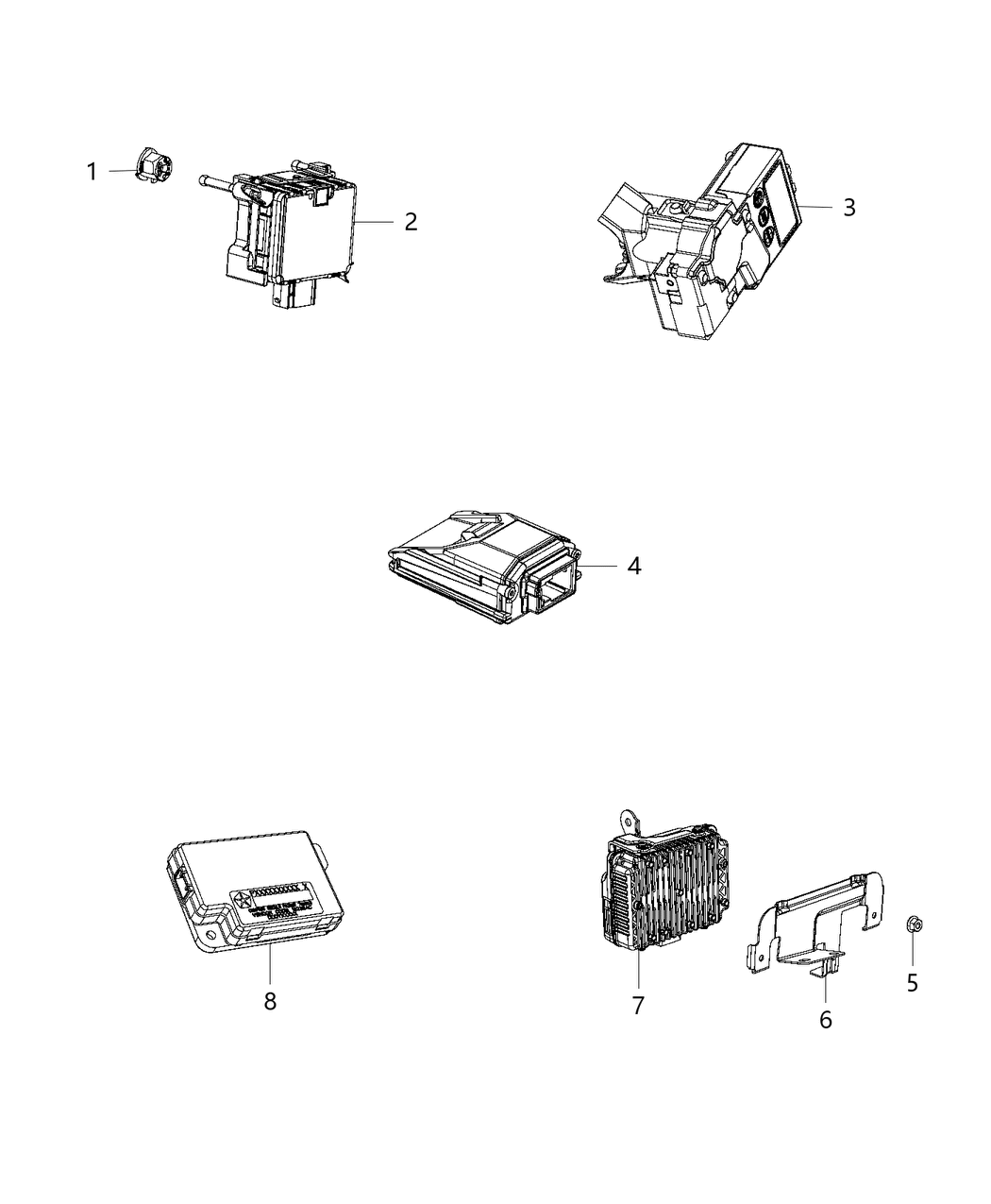 Mopar 68256086AA Module Blind Spot Detection