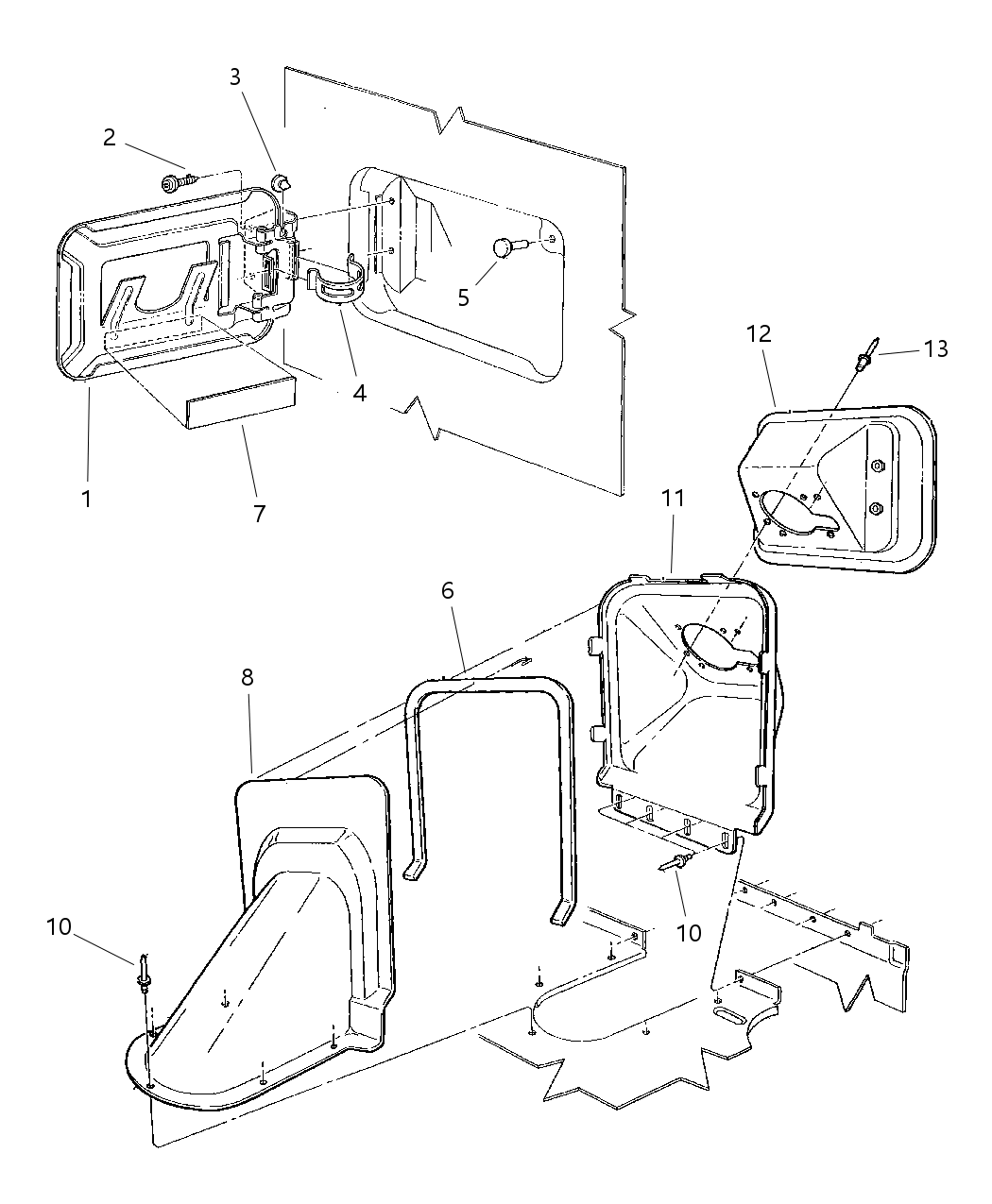 52100230AC Mopar Housing Fuel Filler
