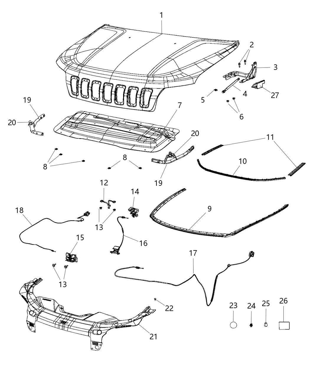 Mopar 68306861AA Silencer Hood